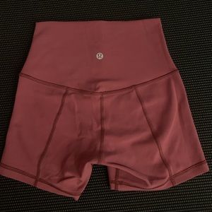 lululemon coral pink shorts